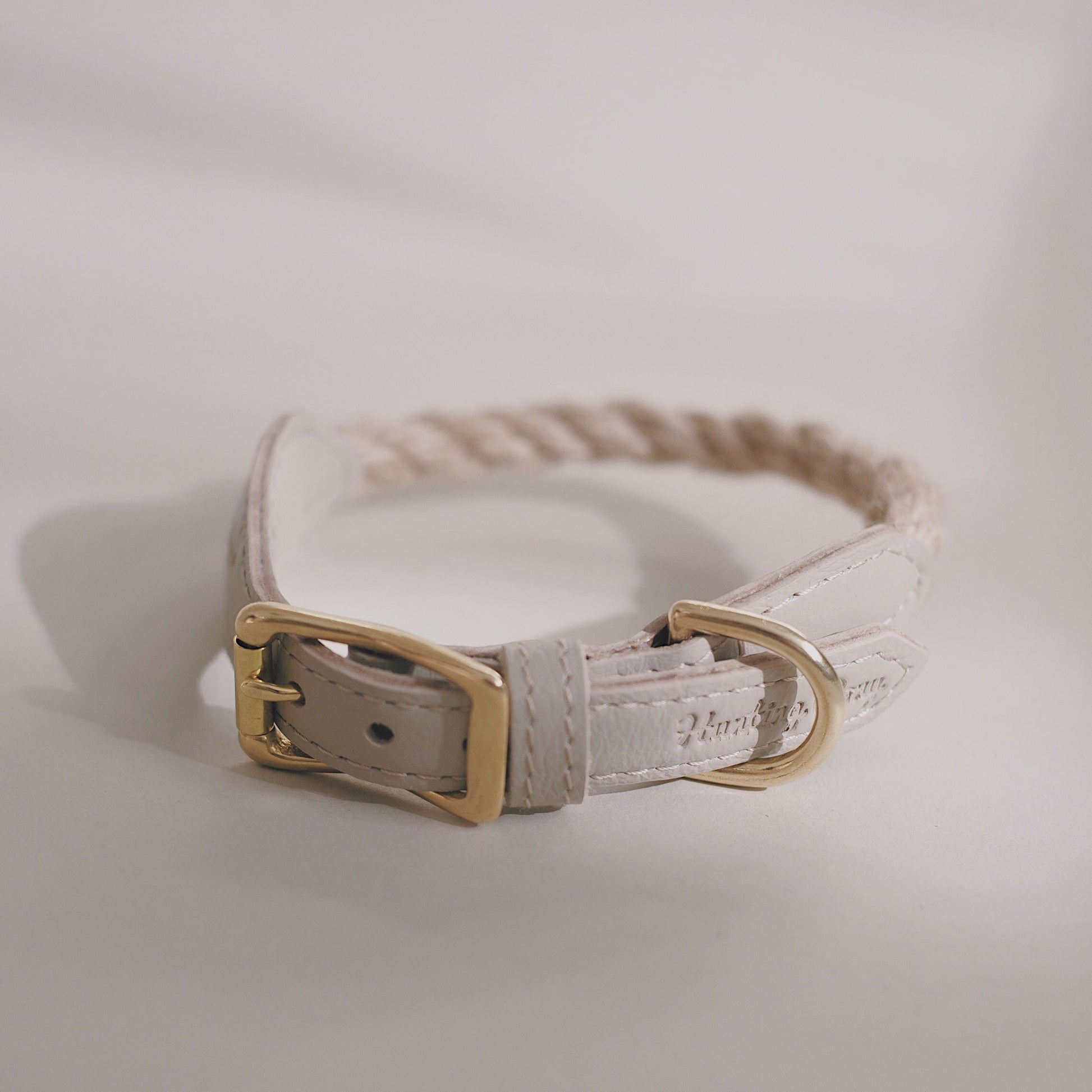 Dog collar country Pony beige