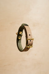 Walk kit: Walkony leash + collar green-beige