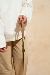 Walk kit: Walkony leash + harness green-beige