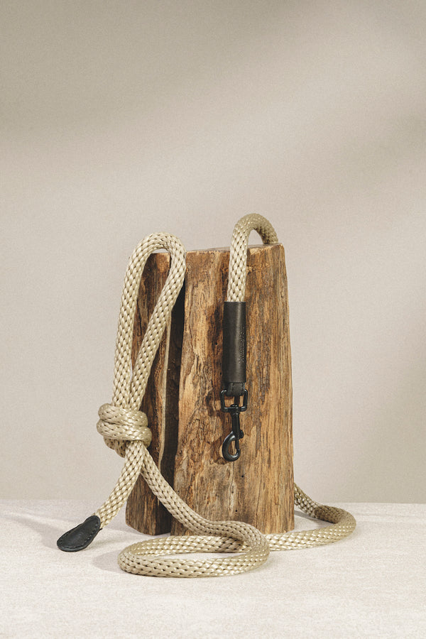 Dog leash Pony knotony Beige + Black