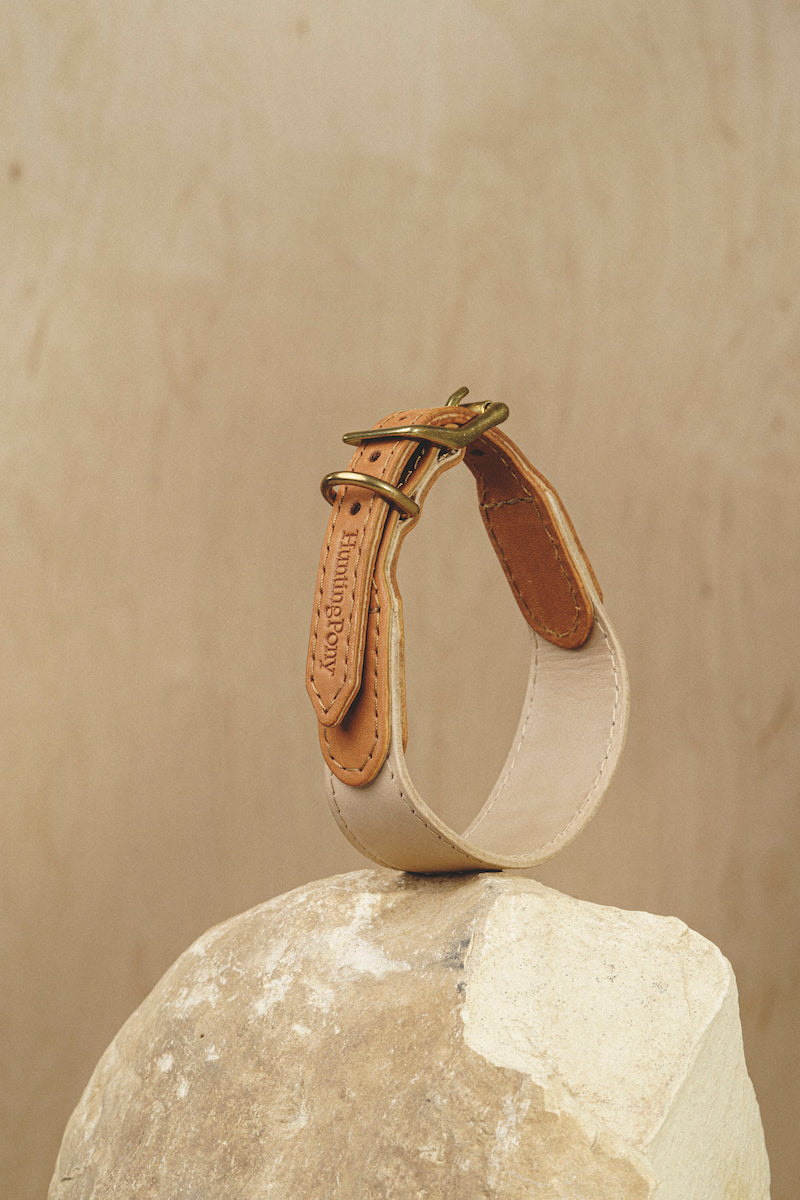 Dog collar Pony knotony Beige&Ginger