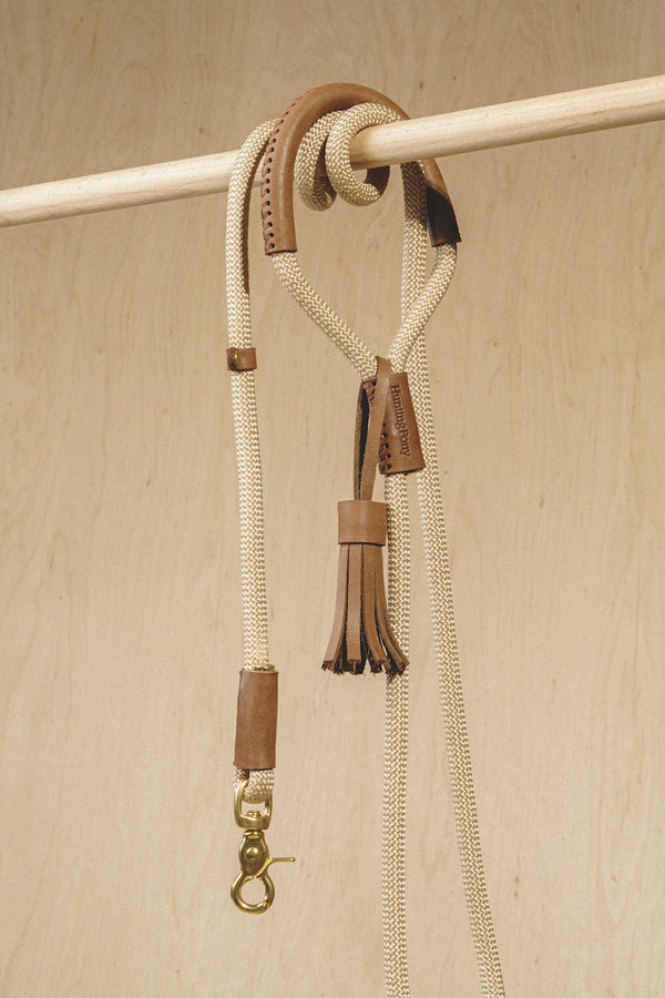 Dog leash Pony makarony Brown, light rope