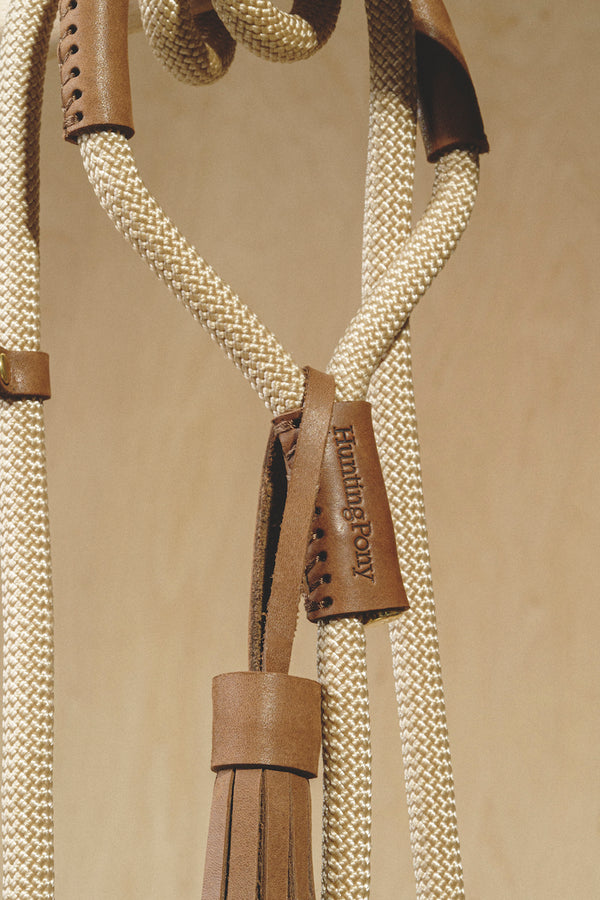 Dog leash Pony makarony Brown, light rope