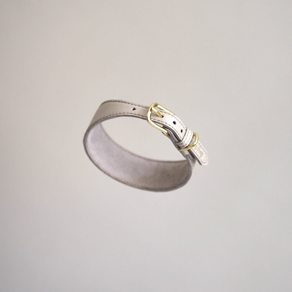 Dog collar Herring beige